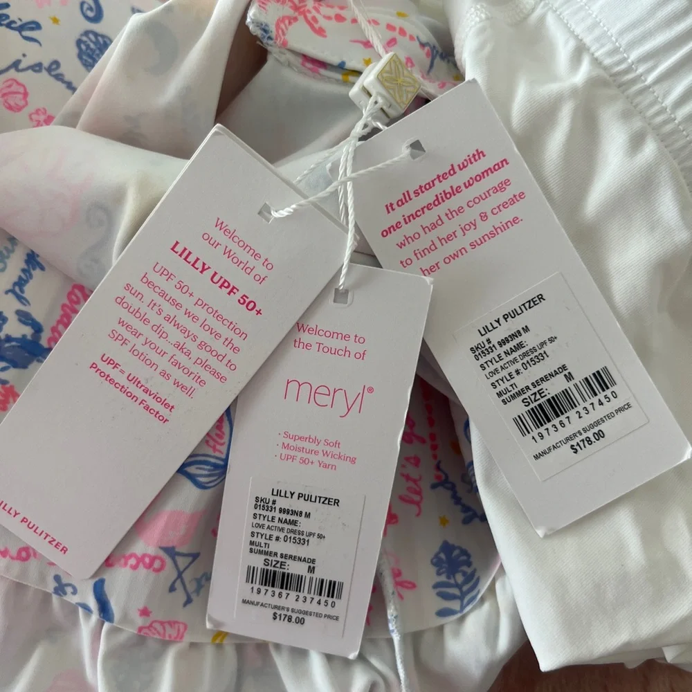 NWT Lilly Pulitzer White Golf Skort with Pink & Blue Accents - Picture 5 of 5